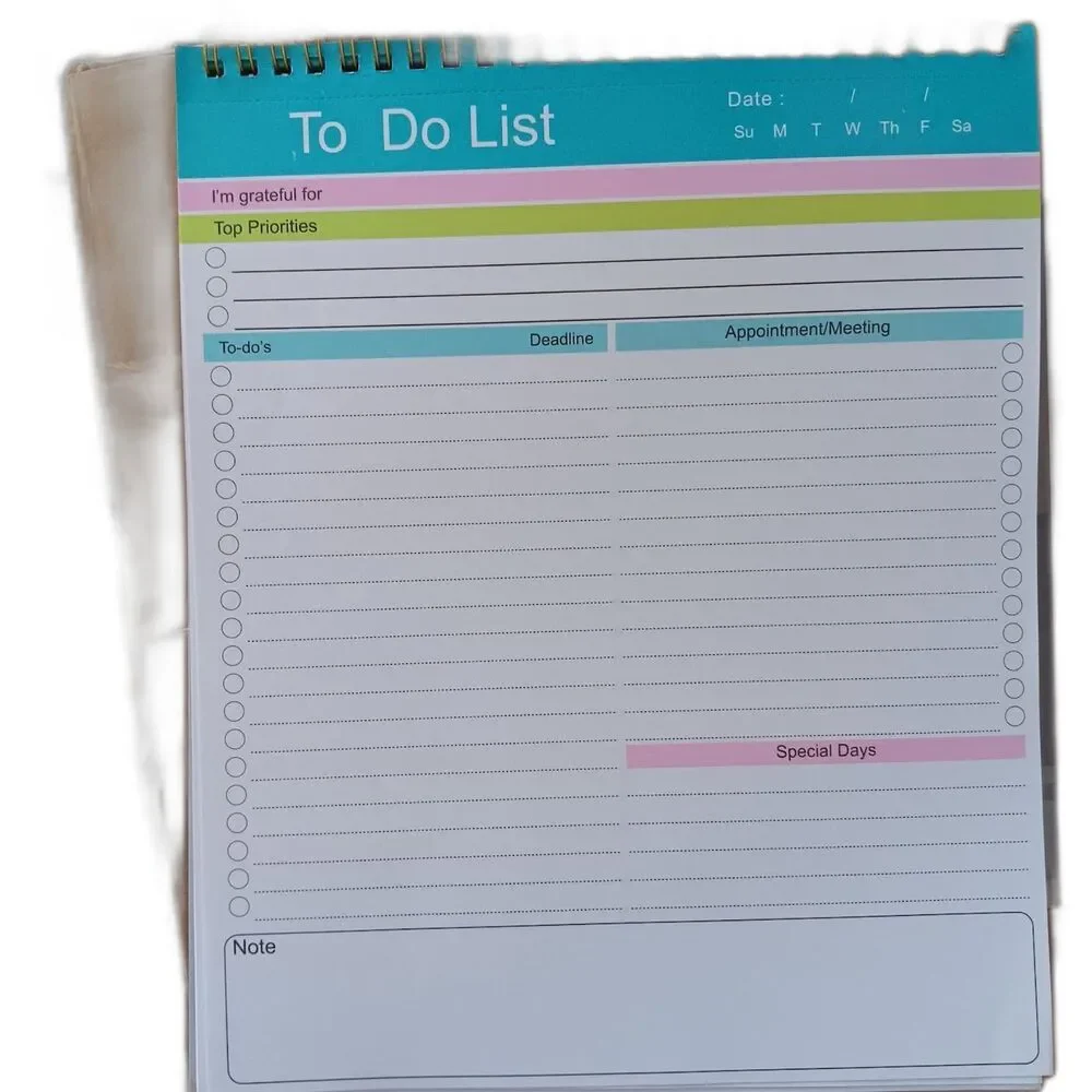 To Do List Notepad, Daily Planner, 52 Sheets  with Checklist